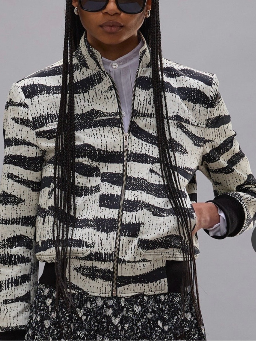 R13 Black White Zebra Jacket Small New